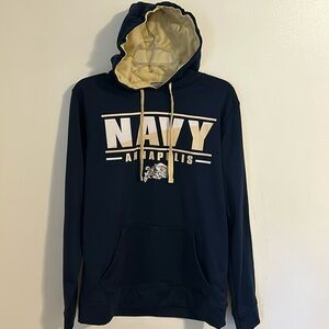 Navy Midshipman Annapolis Hoodie Navy Blue and Gold Size S.